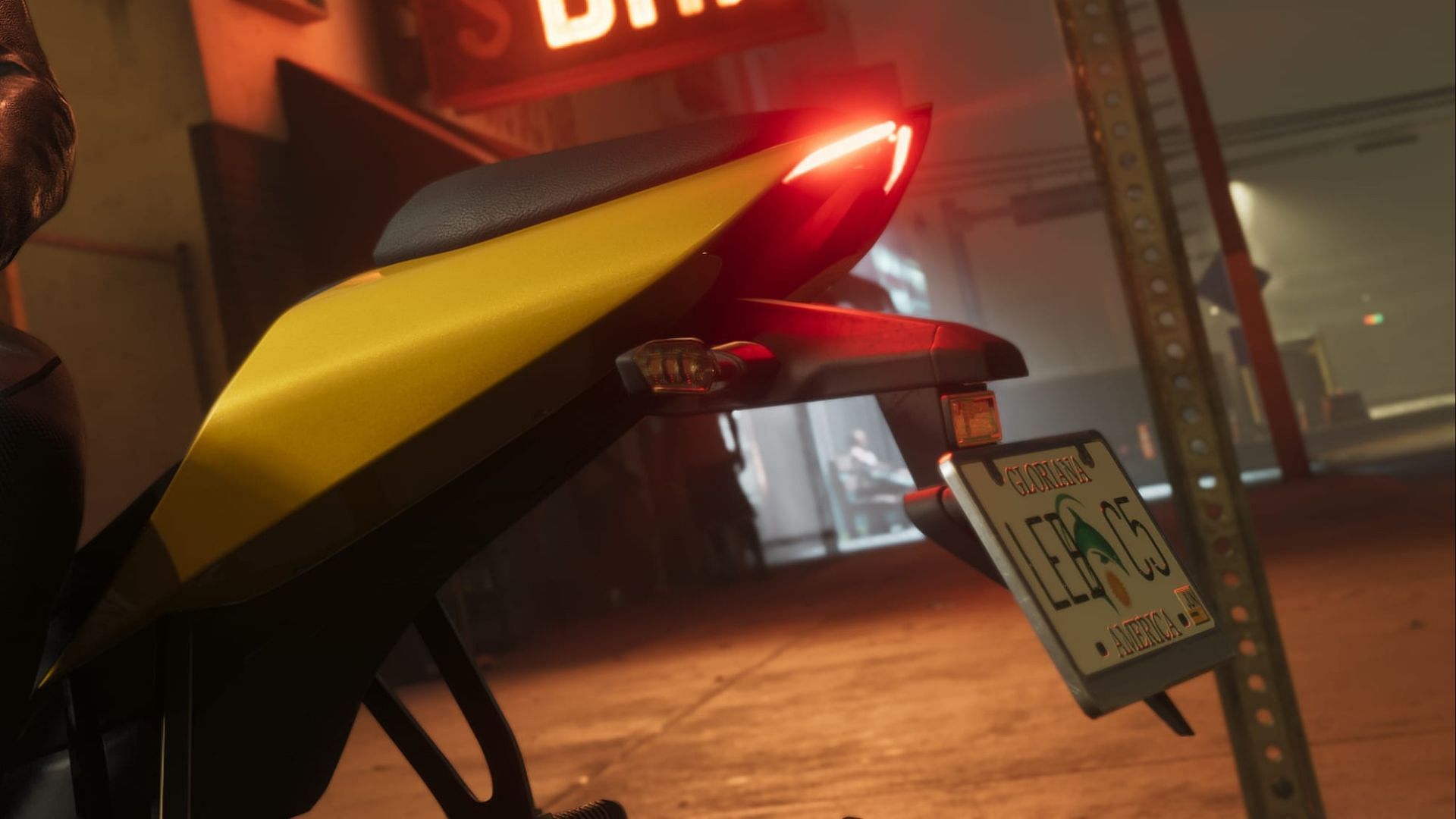 Here's one of the Gloriana license plates from the GTA 6 screenshots (Image via Rockstar Games)